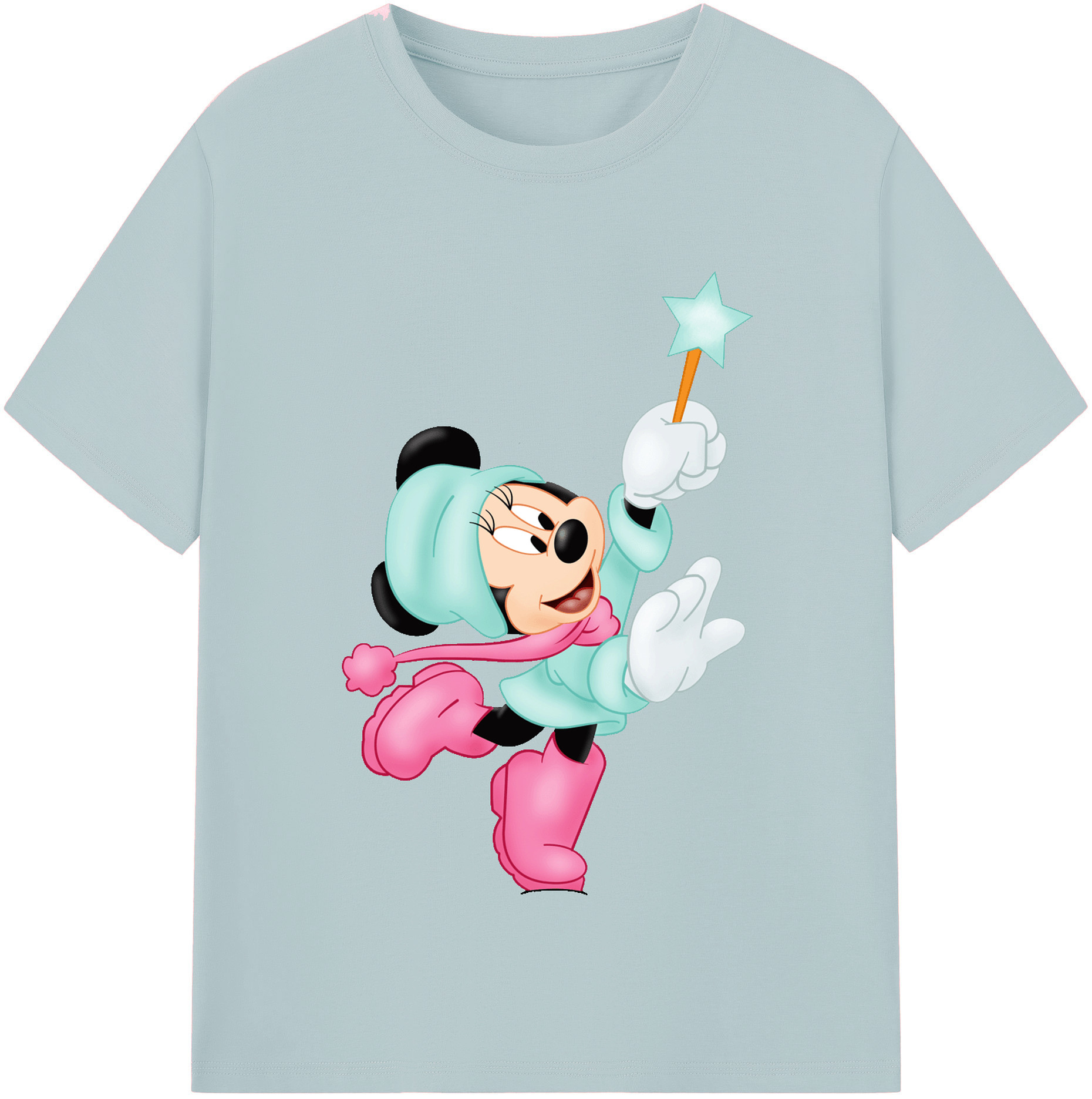 （画像用） ミッキーマウス Mickey Mouse 綿100％半袖Tシャツ（フロントプリント）